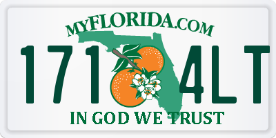 FL license plate 1714LT