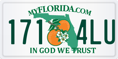 FL license plate 1714LU