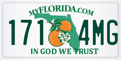 FL license plate 1714MG