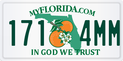 FL license plate 1714MM