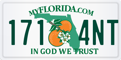FL license plate 1714NT