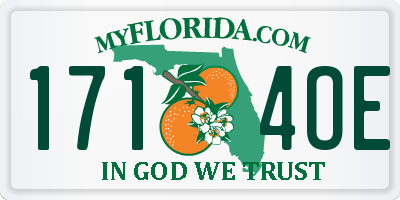 FL license plate 1714OE