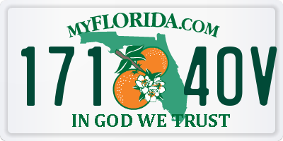 FL license plate 1714OV
