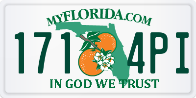 FL license plate 1714PI