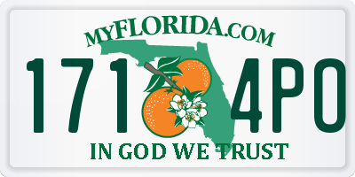 FL license plate 1714PO