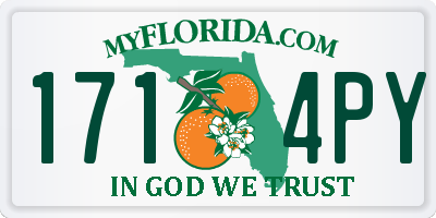FL license plate 1714PY