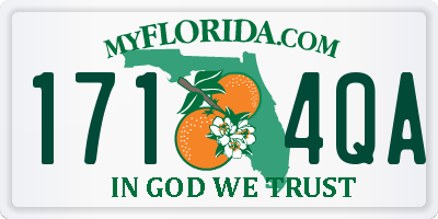 FL license plate 1714QA