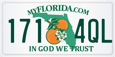 FL license plate 1714QL