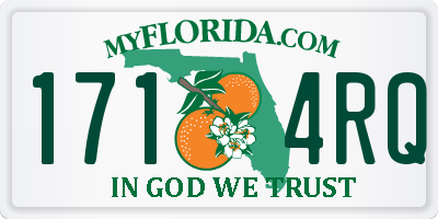 FL license plate 1714RQ