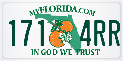 FL license plate 1714RR