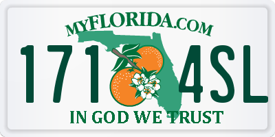 FL license plate 1714SL