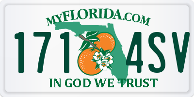 FL license plate 1714SV