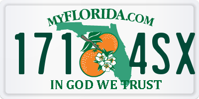 FL license plate 1714SX