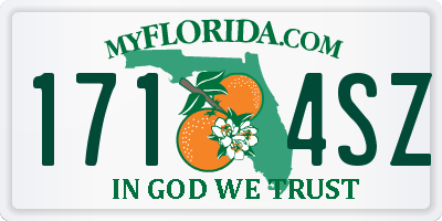 FL license plate 1714SZ