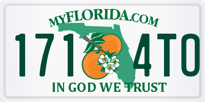 FL license plate 1714TO