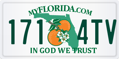 FL license plate 1714TV
