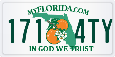 FL license plate 1714TY