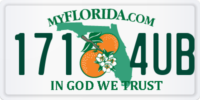 FL license plate 1714UB