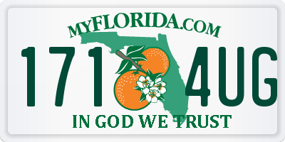 FL license plate 1714UG