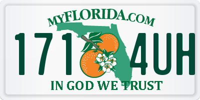 FL license plate 1714UH