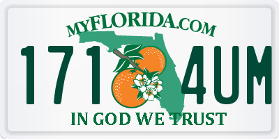 FL license plate 1714UM