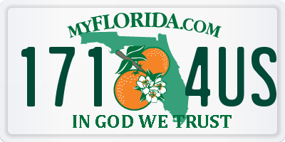 FL license plate 1714US
