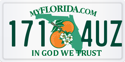 FL license plate 1714UZ