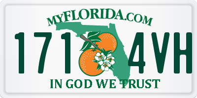 FL license plate 1714VH