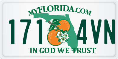 FL license plate 1714VN