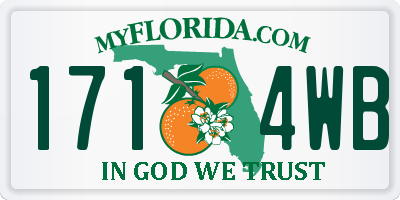 FL license plate 1714WB