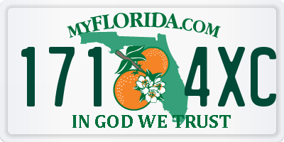FL license plate 1714XC