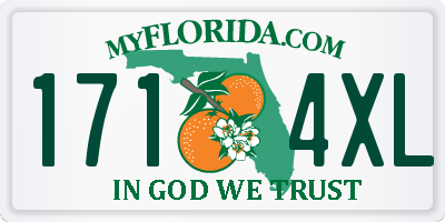 FL license plate 1714XL