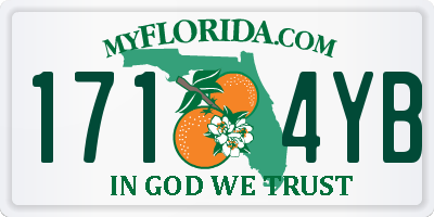 FL license plate 1714YB