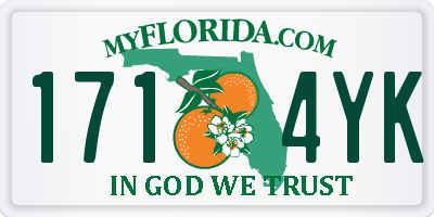 FL license plate 1714YK