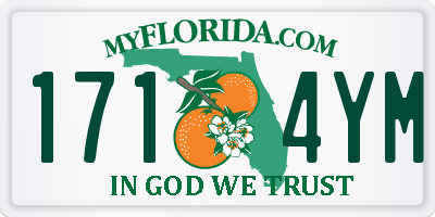 FL license plate 1714YM