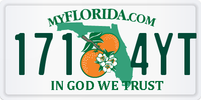 FL license plate 1714YT
