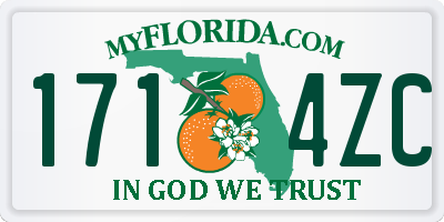 FL license plate 1714ZC