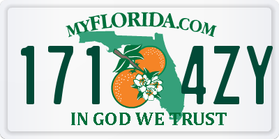 FL license plate 1714ZY