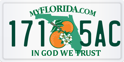 FL license plate 1715AC