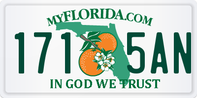 FL license plate 1715AN