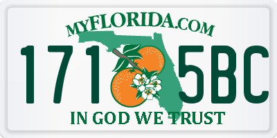 FL license plate 1715BC