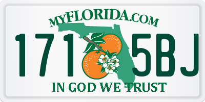 FL license plate 1715BJ