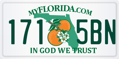 FL license plate 1715BN
