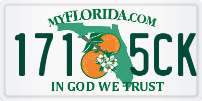FL license plate 1715CK