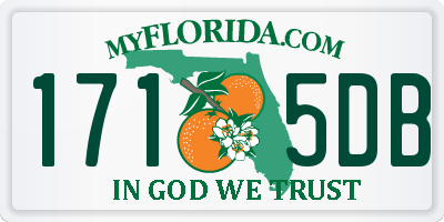 FL license plate 1715DB