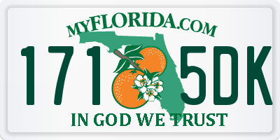 FL license plate 1715DK