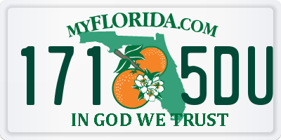 FL license plate 1715DU
