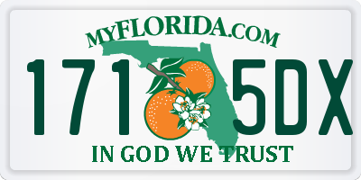 FL license plate 1715DX