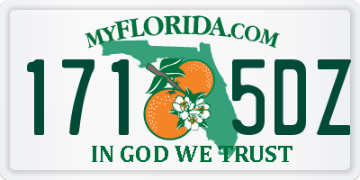 FL license plate 1715DZ