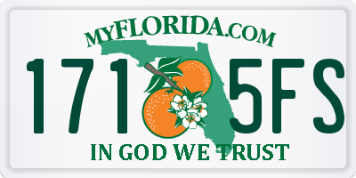 FL license plate 1715FS